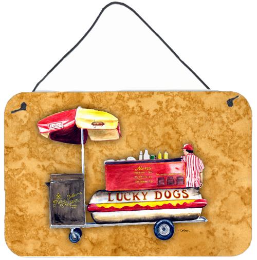 Hot Dog  Indoor Aluminium Metal Wall or Door Hanging Prints by Caroline's Treasures