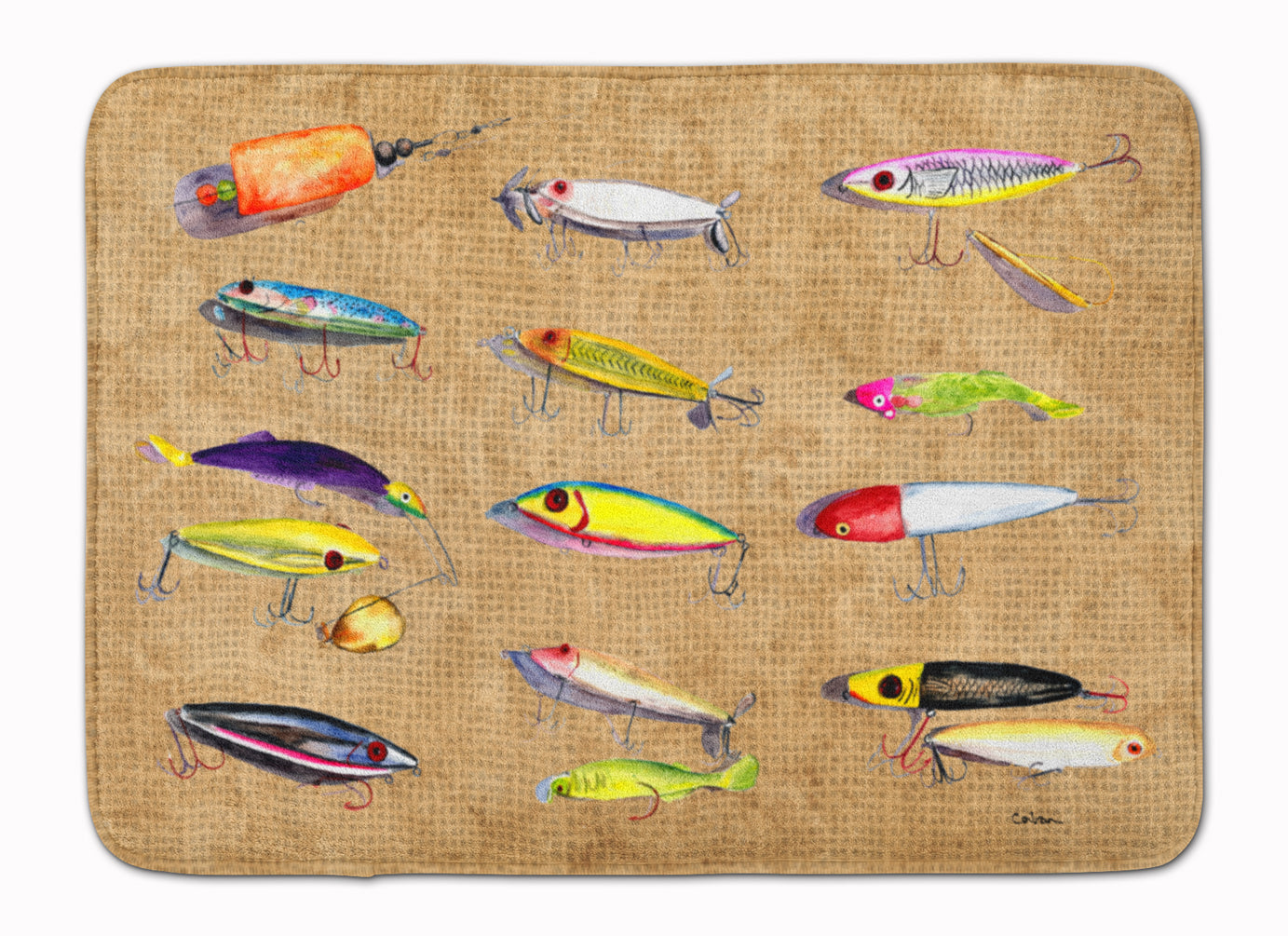 Fishing Lures Machine Washable Memory Foam Mat 8796RUG - the-store.com