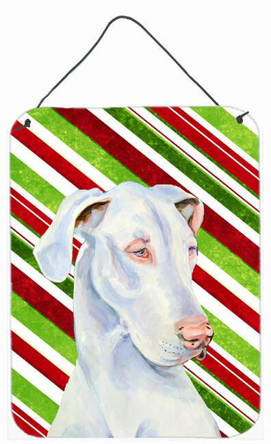 Great Dane Candy Cane Holiday Christmas Wall or Door Hanging Prints by Caroline's Treasures