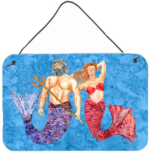 Mermaid and Merman Aluminium Metal Wall or Door Hanging Prints by Caroline's Treasures