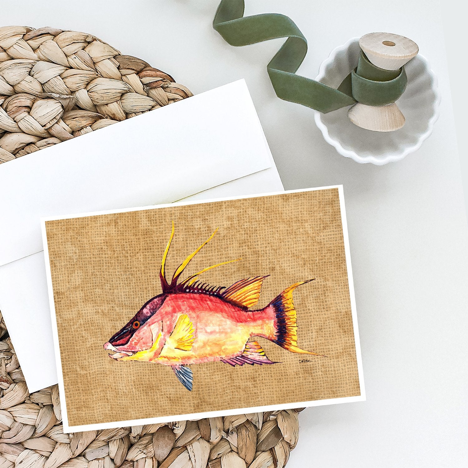 Buy this Hog Snapper Greeting Cards and Envelopes Pack of 8