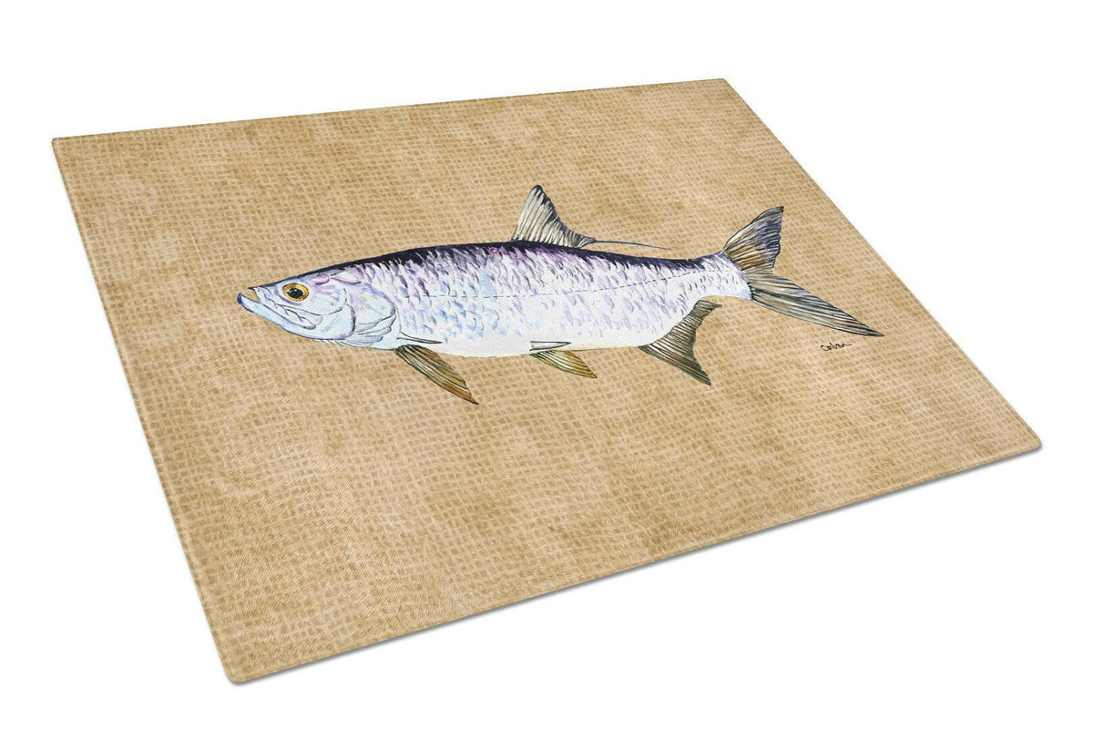 Tarpon Glass Cutting Board Large by Caroline&#39;s Treasures