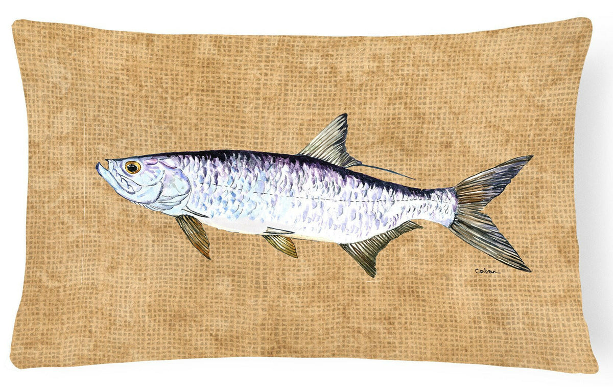 Tarpon   Canvas Fabric Decorative Pillow by Caroline&#39;s Treasures