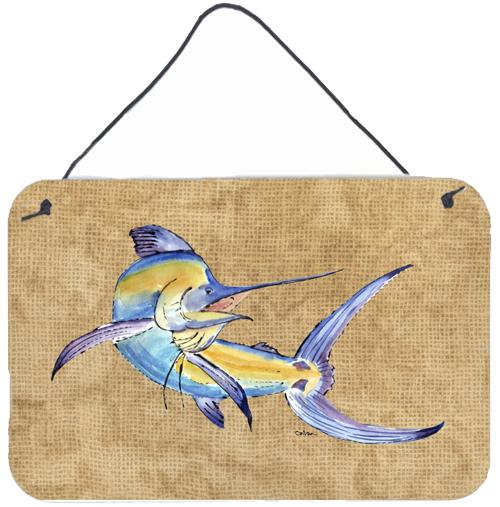 Blue Marlin Aluminium Metal Wall or Door Hanging Prints by Caroline&#39;s Treasures