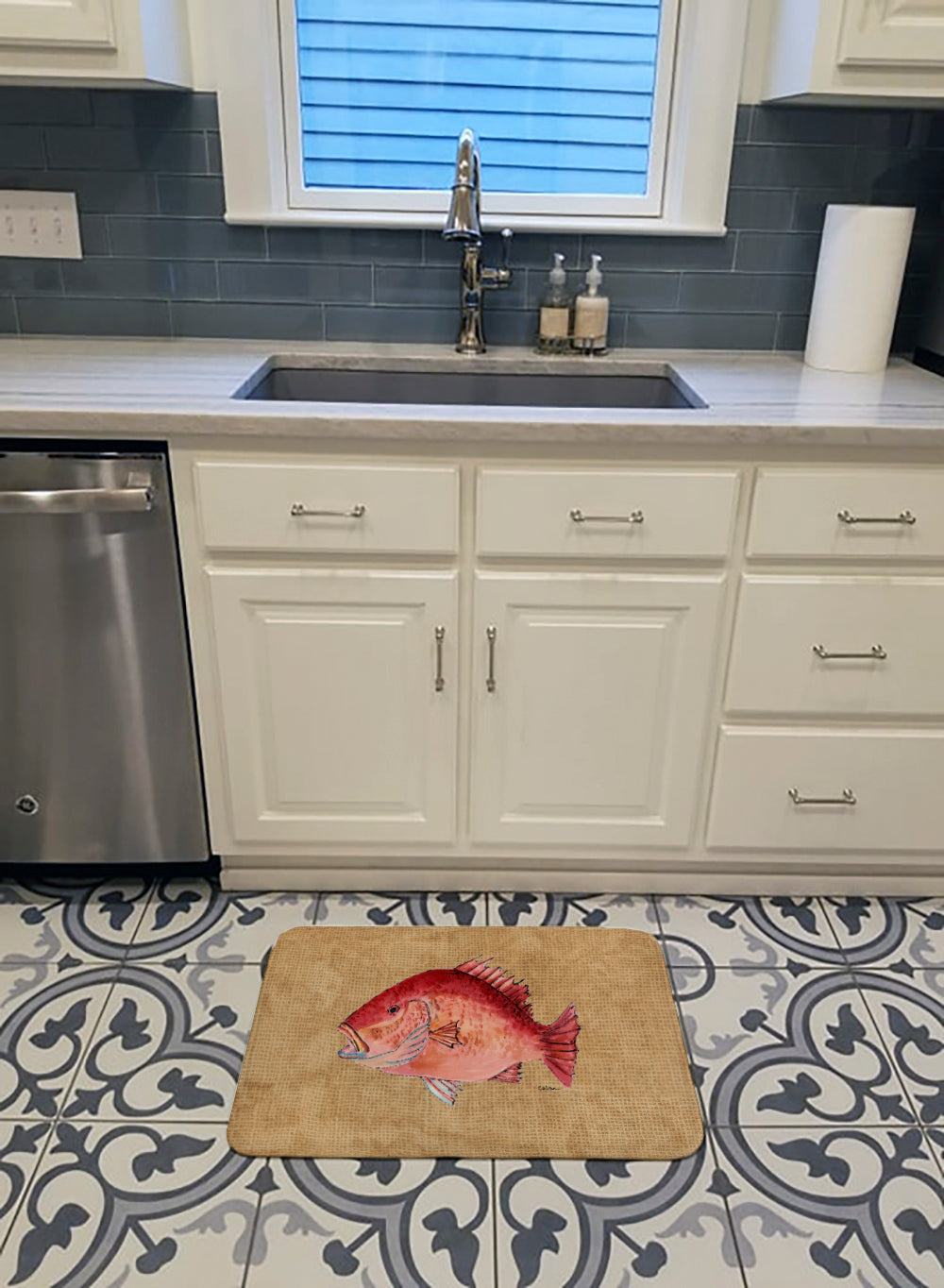 Strawberry Snapper Machine Washable Memory Foam Mat 8812RUG - the-store.com