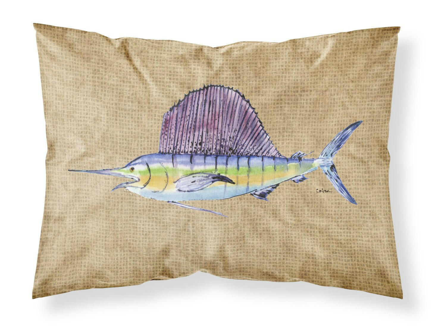 Swordfish Moisture wicking Fabric standard pillowcase by Caroline's Treasures