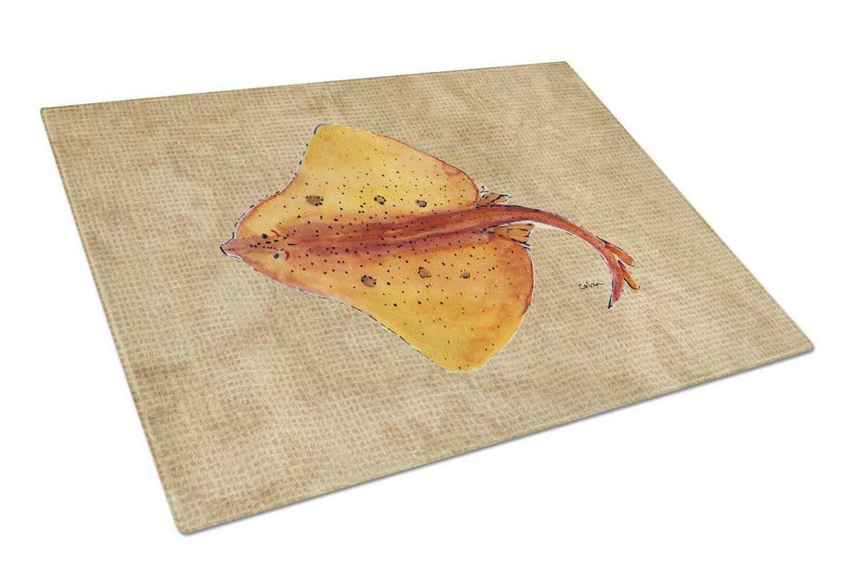 Blonde Ray Stingray Glass Cutting Board Large by Caroline&#39;s Treasures