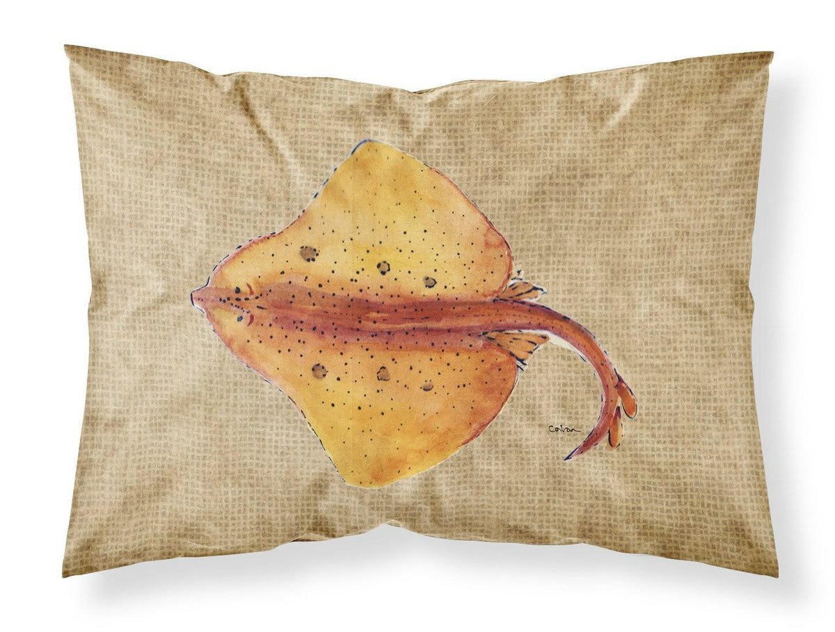 Blonde Ray Stingray Moisture wicking Fabric standard pillowcase by Caroline&#39;s Treasures