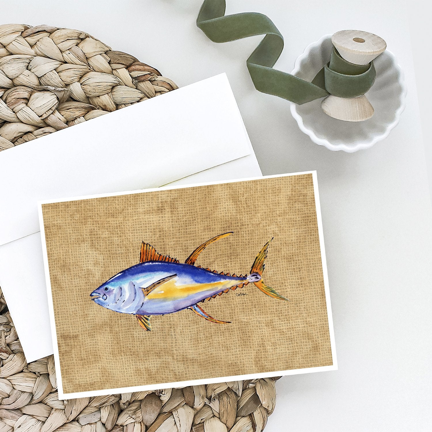 Buy this Tuna Fish Greeting Cards and Envelopes Pack of 8