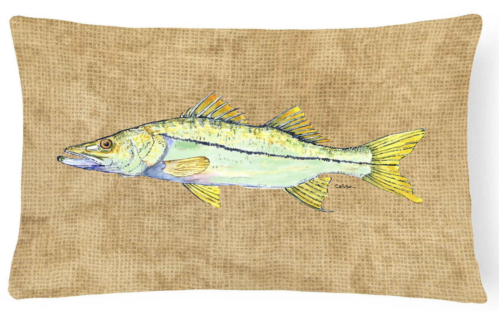 Snook   Canvas Fabric Decorative Pillow by Caroline's Treasures