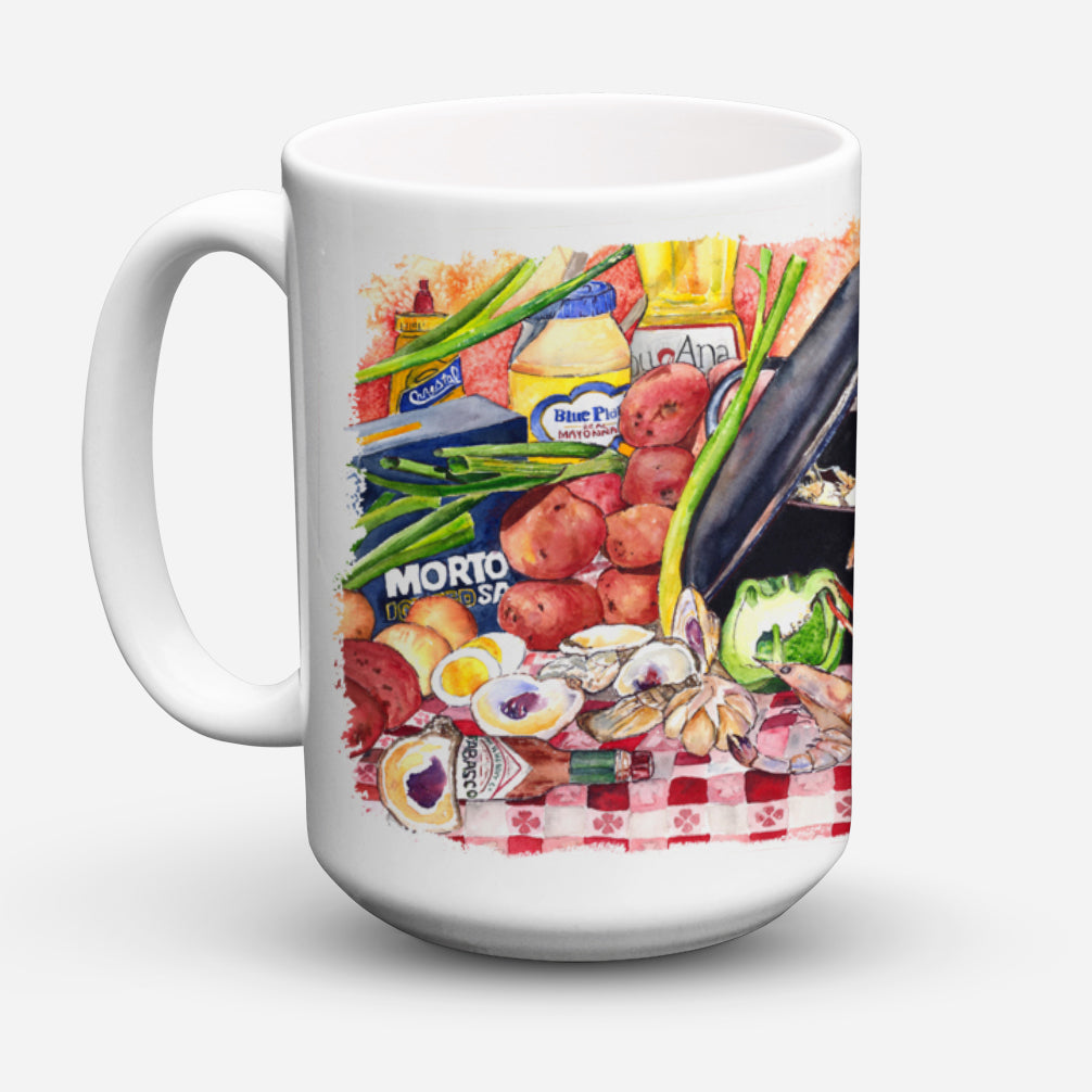 Gumbo and Potato Salad Dishwasher Safe Microwavable Ceramic Coffee Mug 15 ounce 8825CM15  the-store.com.