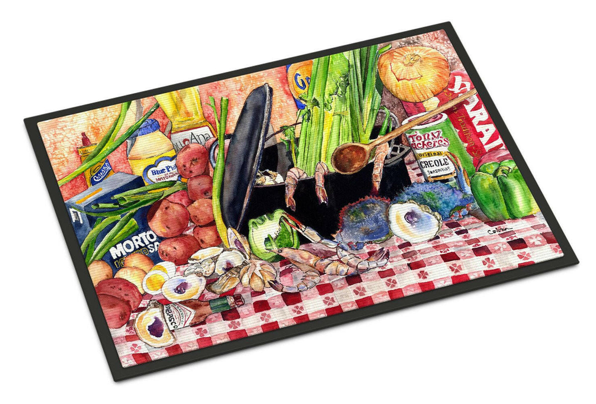 Gumbo and Potato Salad  Indoor or Outdoor Mat 24x36 Doormat - the-store.com