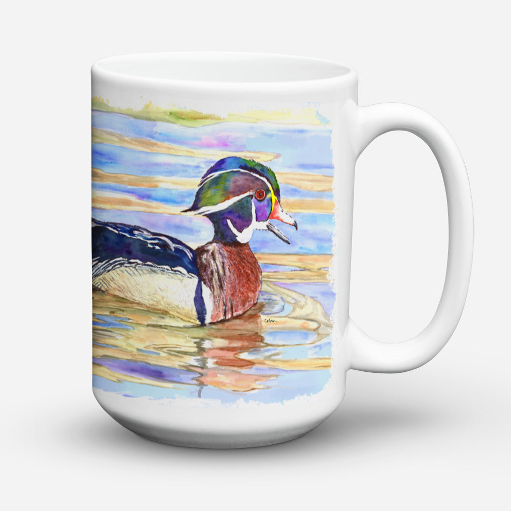 Wood Duck Dishwasher Safe Microwavable Ceramic Coffee Mug 15 ounce 8831CM15  the-store.com.