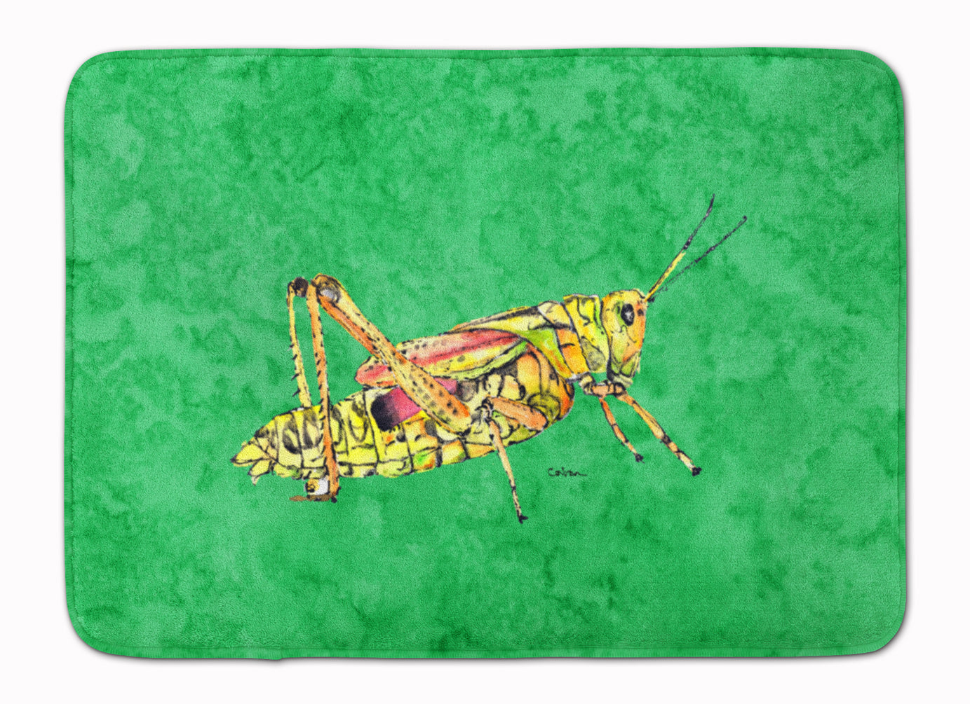 Grasshopper on Green Machine Washable Memory Foam Mat 8849RUG - the-store.com