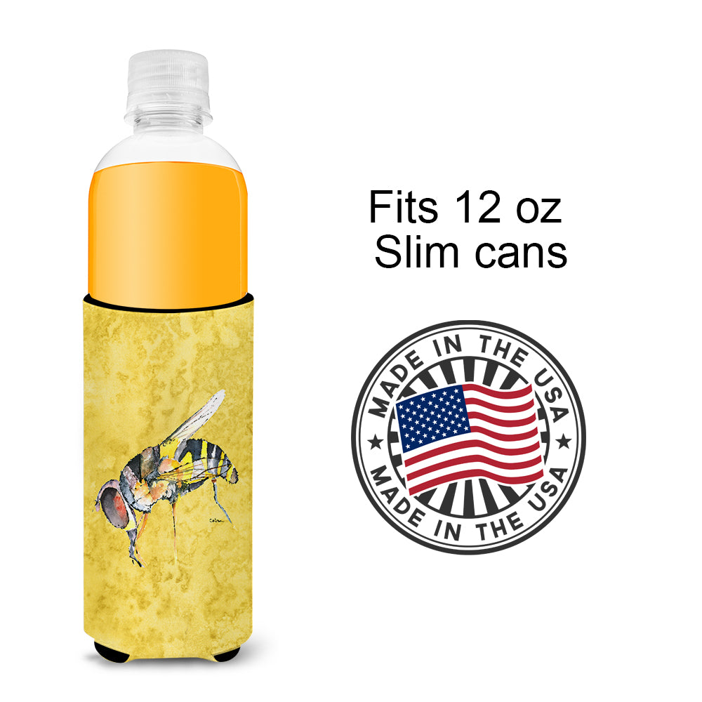 Bee on Yellow Ultra Beverage Insulators for slim cans 8851MUK.