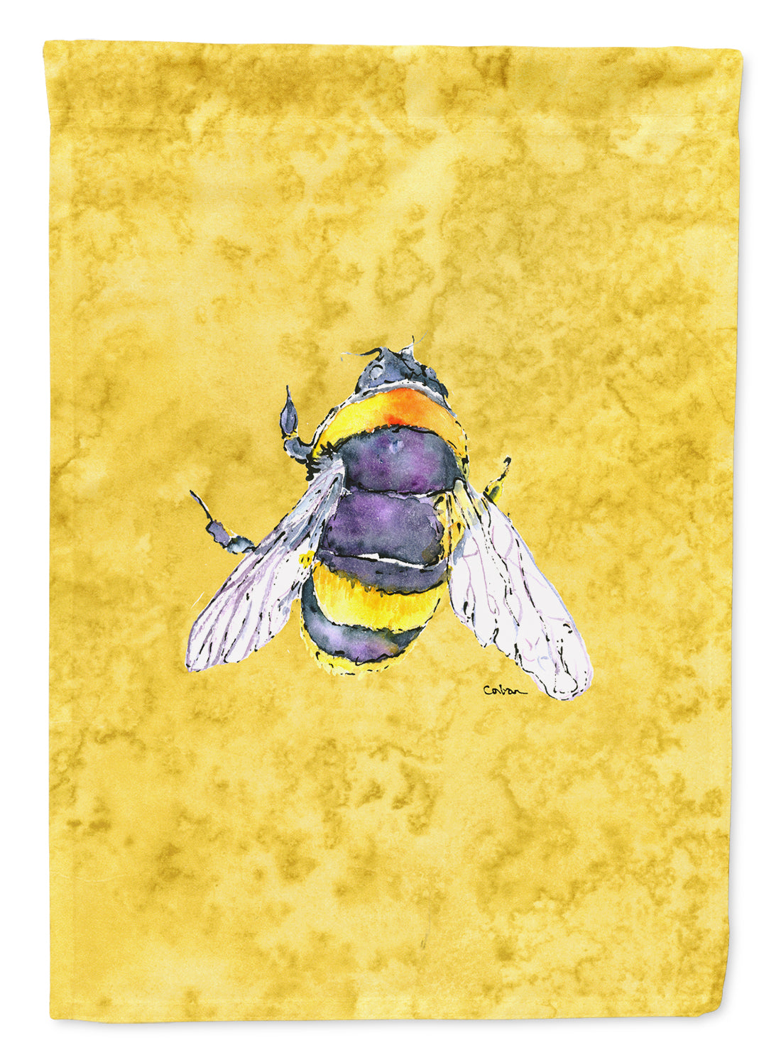 Bee on Yellow Flag Canvas House Size  the-store.com.