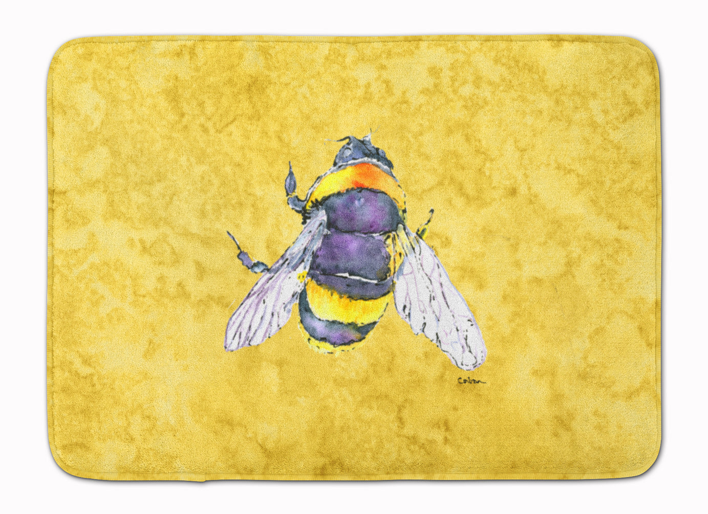 Bee on Yellow Machine Washable Memory Foam Mat 8852RUG - the-store.com