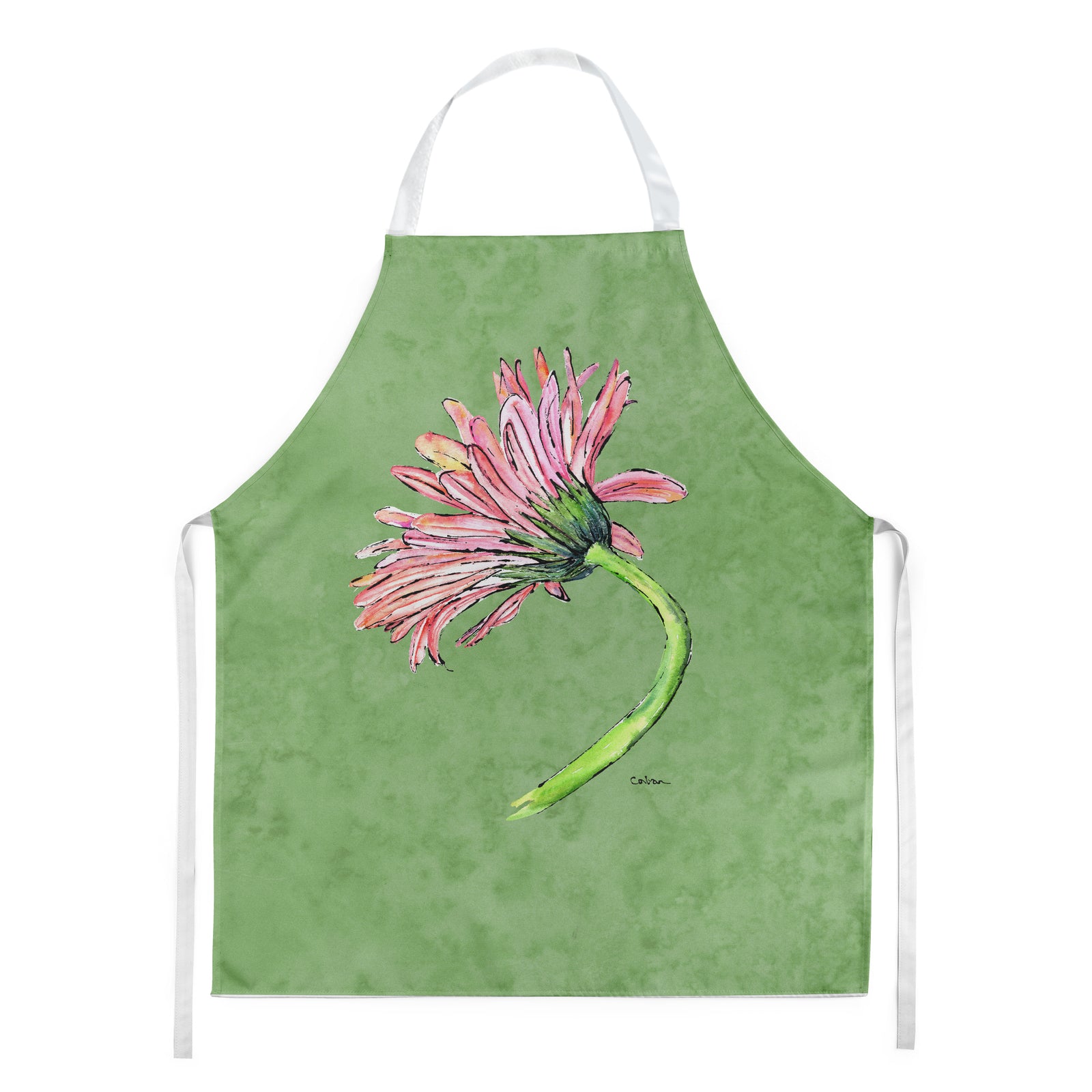 Gerber Daisy Pink Apron  the-store.com.