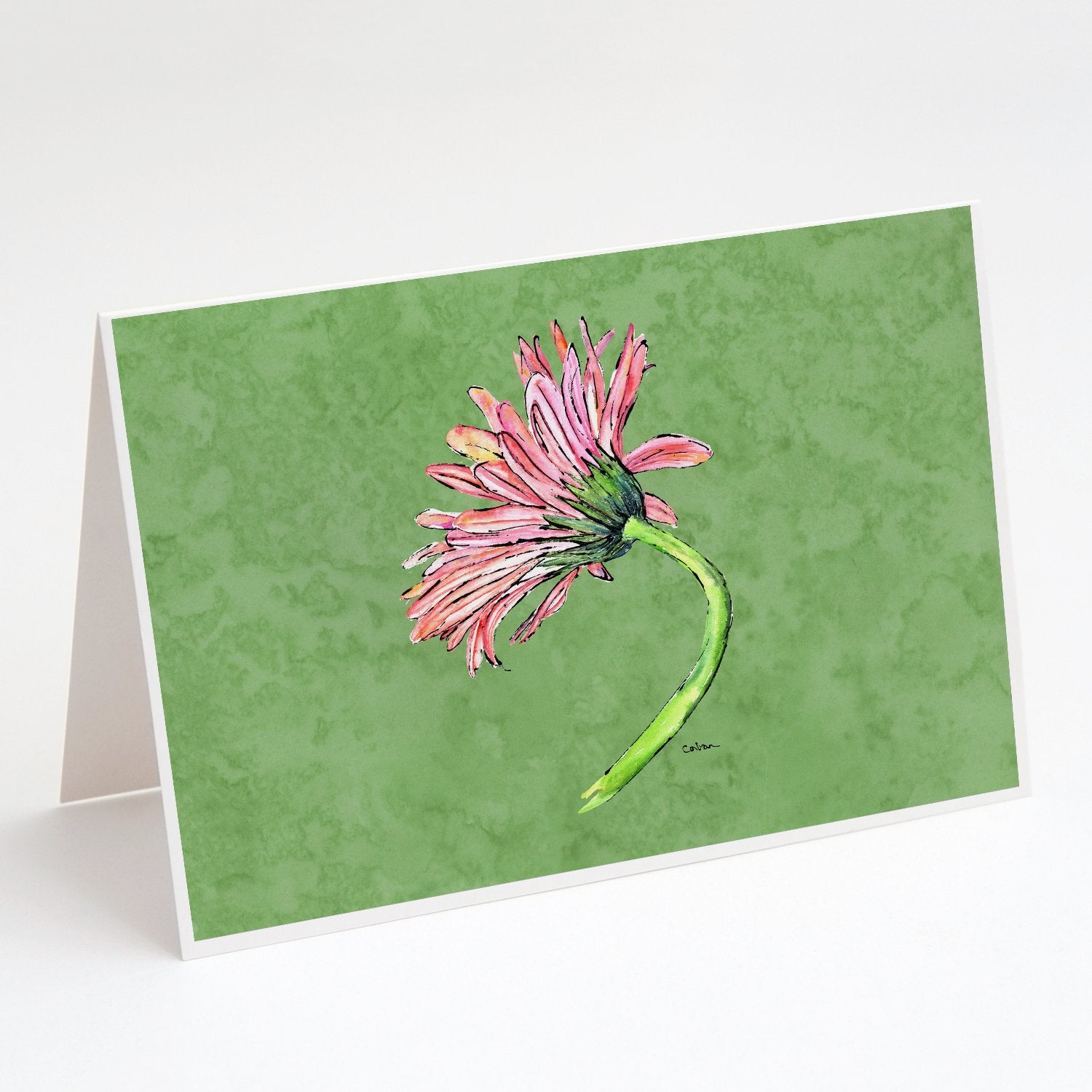 Buy this Gerber Daisy Pink Greeting Cards and Envelopes Pack of 8