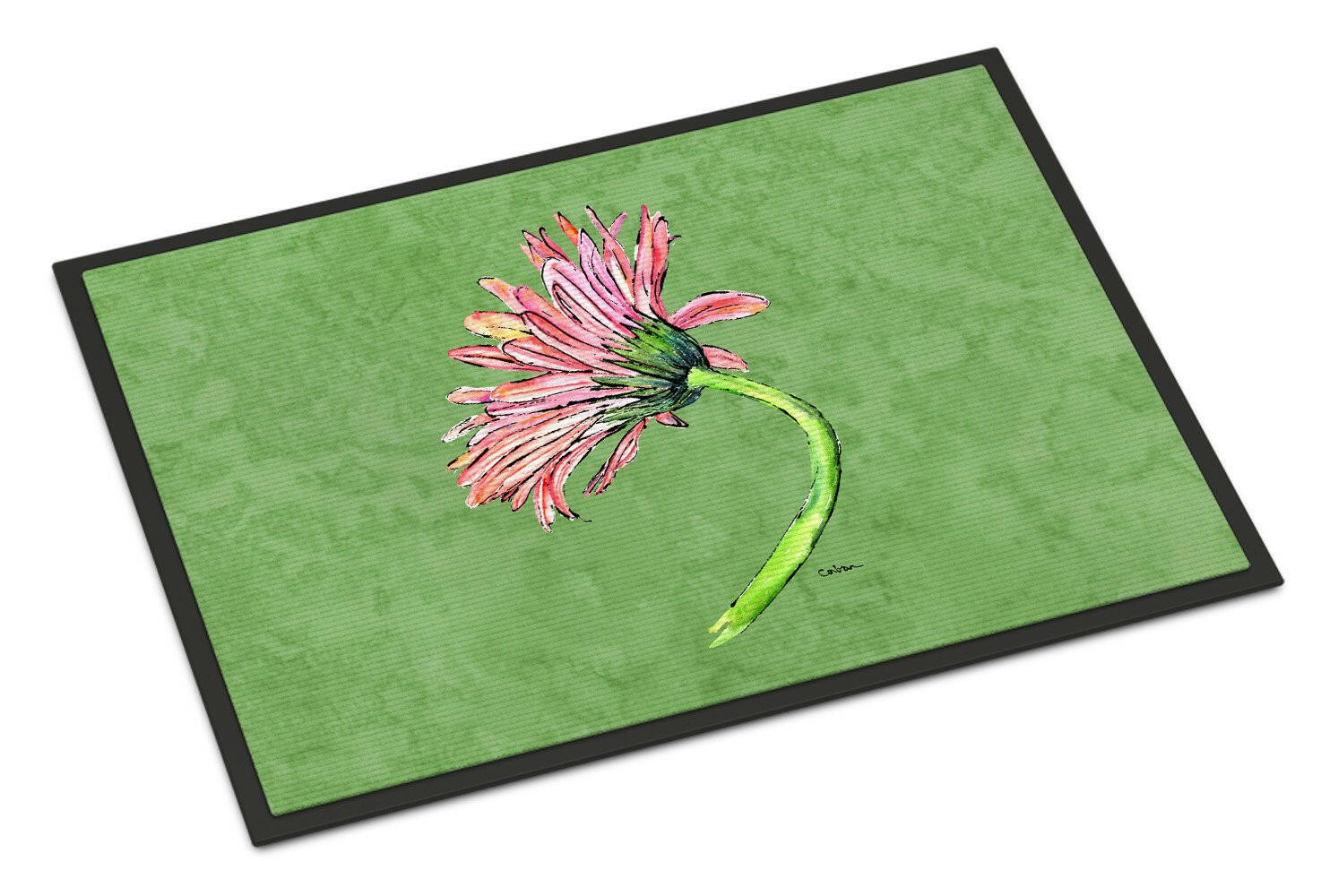 Gerber Daisy Pink Indoor or Outdoor Mat 18x27 Doormat - the-store.com