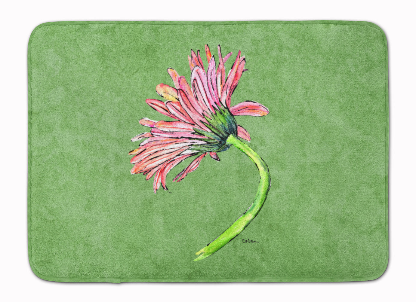 Gerber Daisy Pink Machine Washable Memory Foam Mat 8853RUG - the-store.com