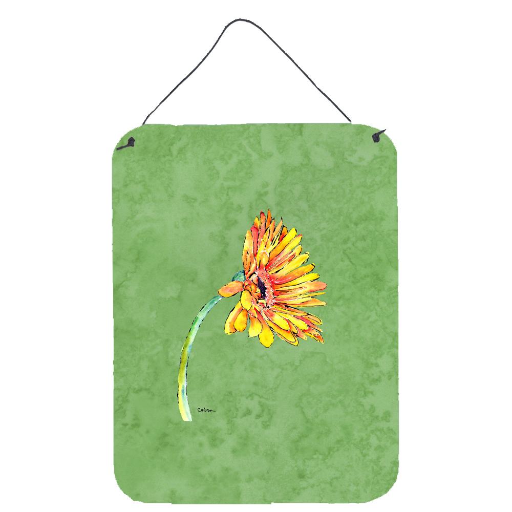 Gerber Daisy Orange Aluminium Metal Wall or Door Hanging Prints by Caroline&#39;s Treasures