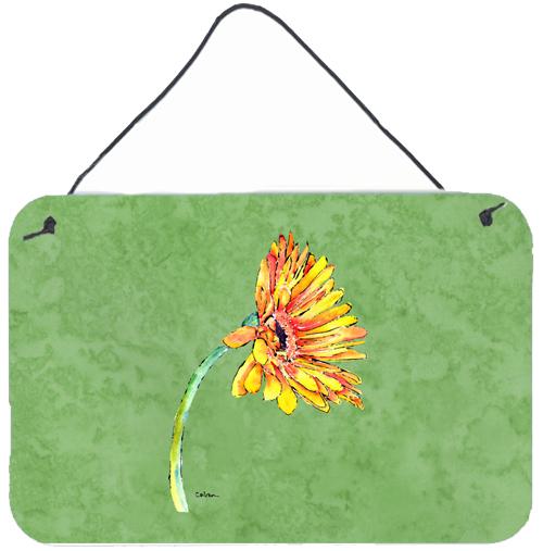 Gerber Daisy Orange Aluminium Metal Wall or Door Hanging Prints by Caroline's Treasures