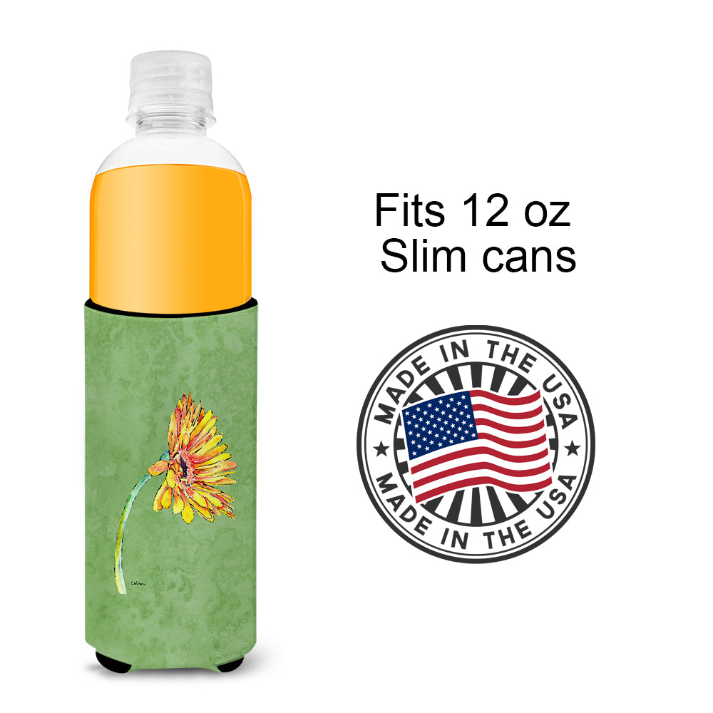 Gerber Daisy Orange Ultra Beverage Insulators for slim cans 8854MUK.
