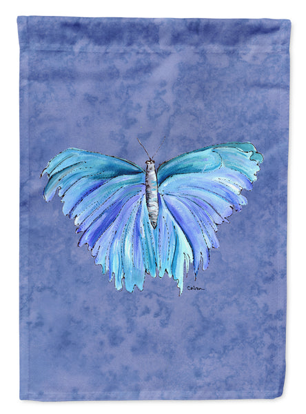 Butterfly on Slate Blue Flag Garden Size.