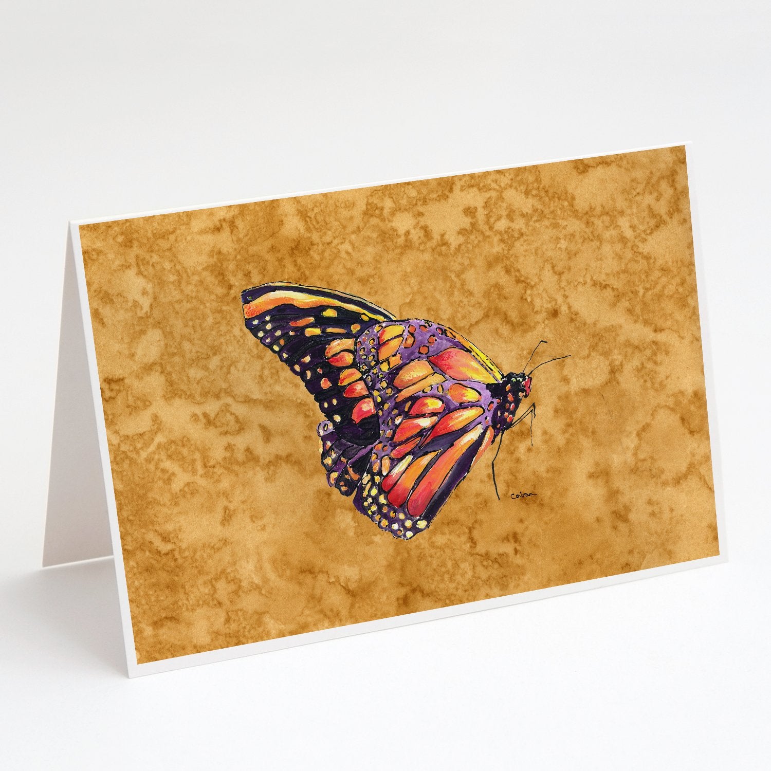 Buy this Butterfly on Gold Greeting Cards and Envelopes Pack of 8