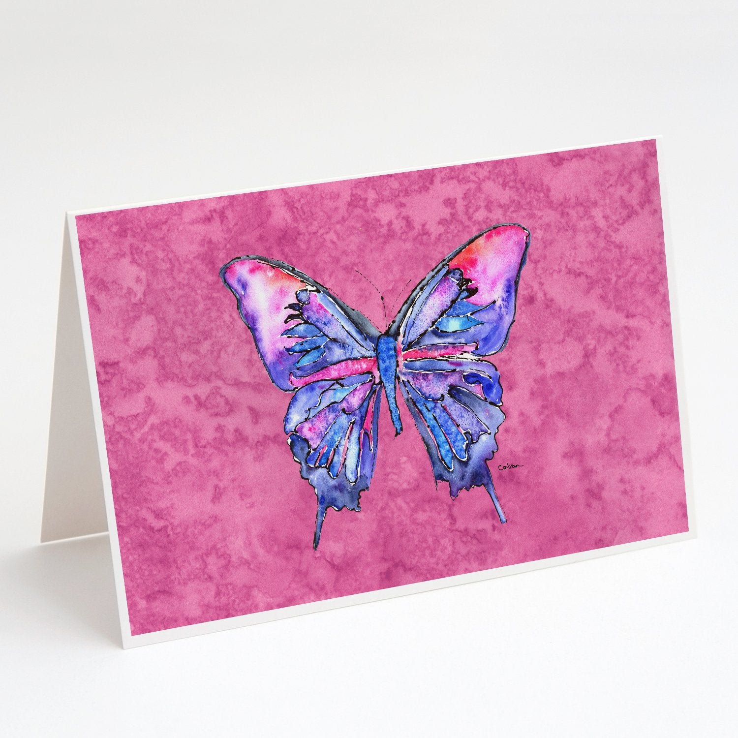 Buy this Butterfly on Pink Greeting Cards and Envelopes Pack of 8