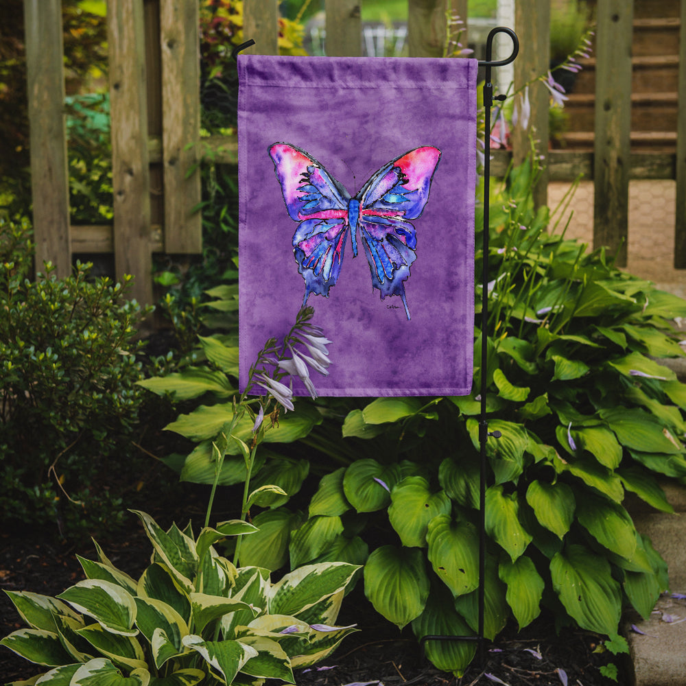 Butterfly on Purple Flag Garden Size.