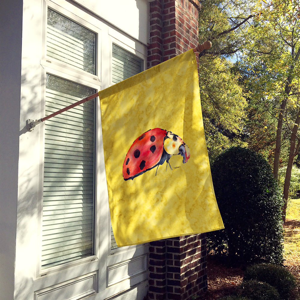 Lady Bug on Yellow Flag Canvas House Size  the-store.com.