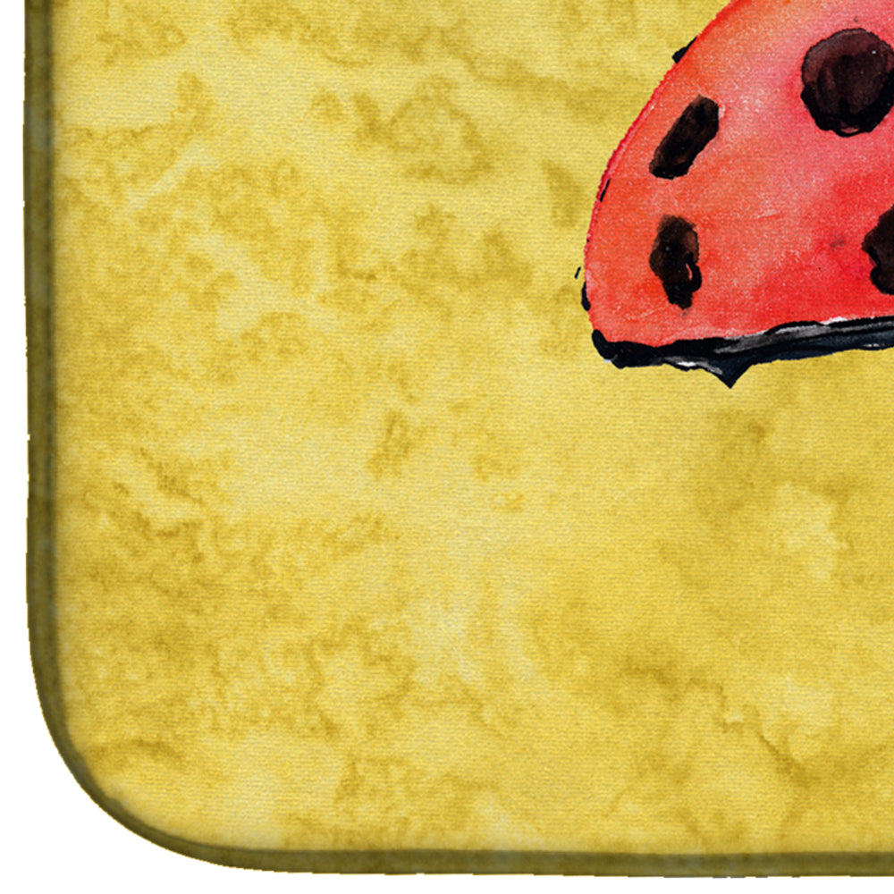 Lady Bug on Yellow Dish Drying Mat 8867DDM  the-store.com.