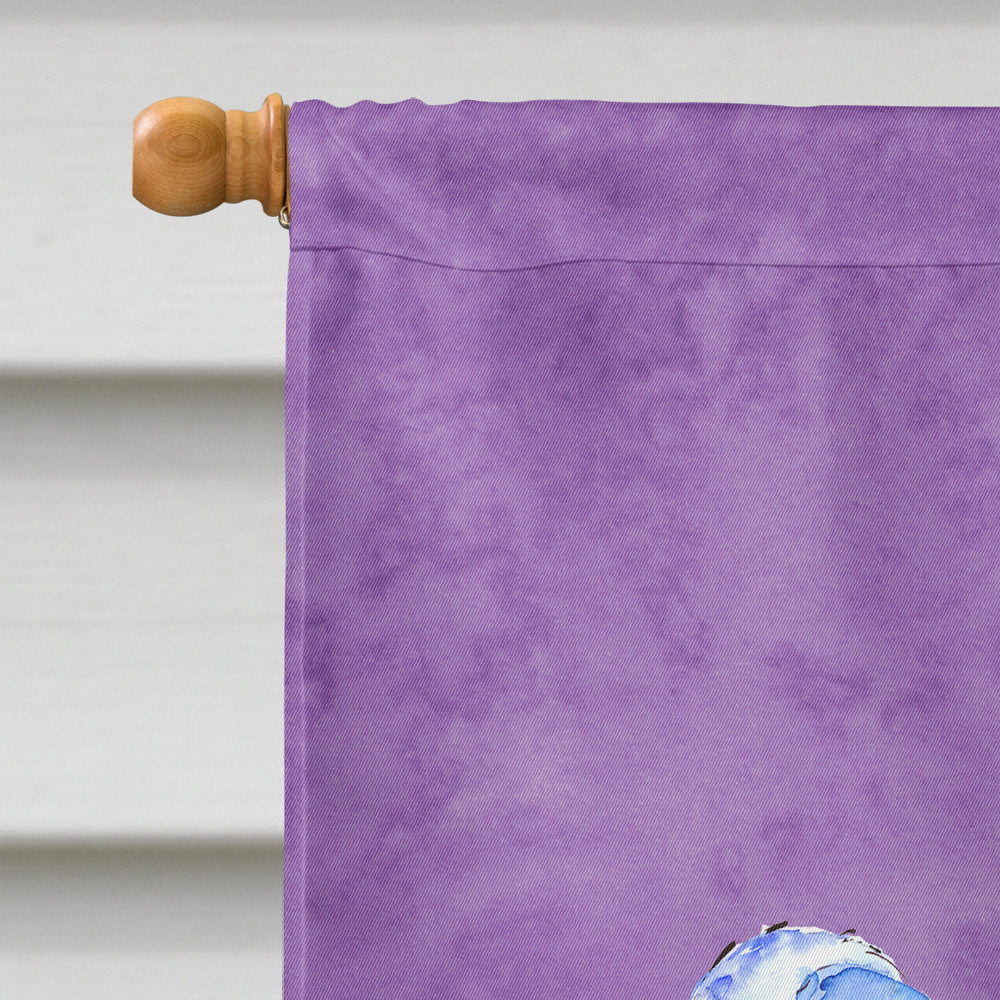 Flamingo on Purple Flag Canvas House Size  the-store.com.