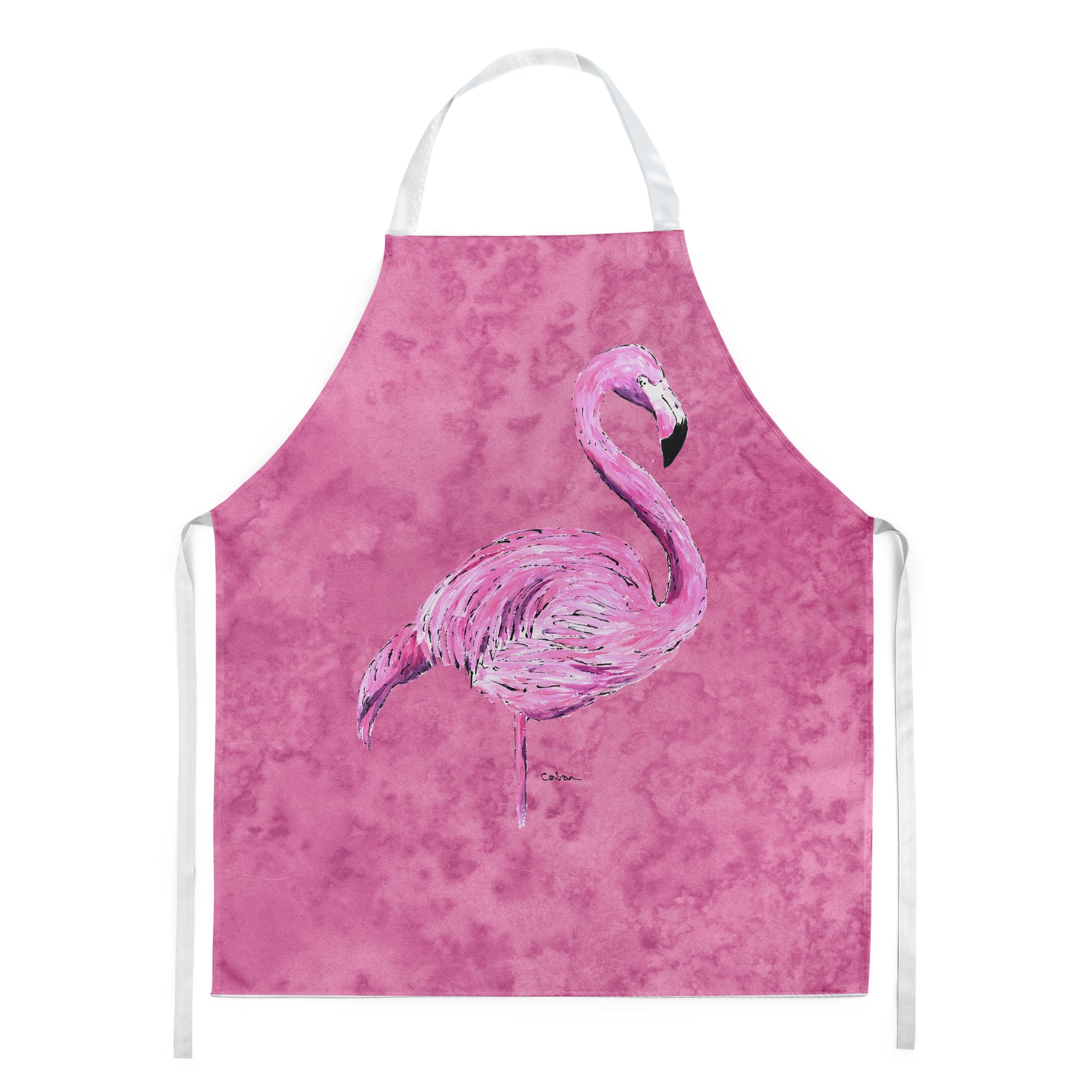 Flamingo on Pink Apron  the-store.com.