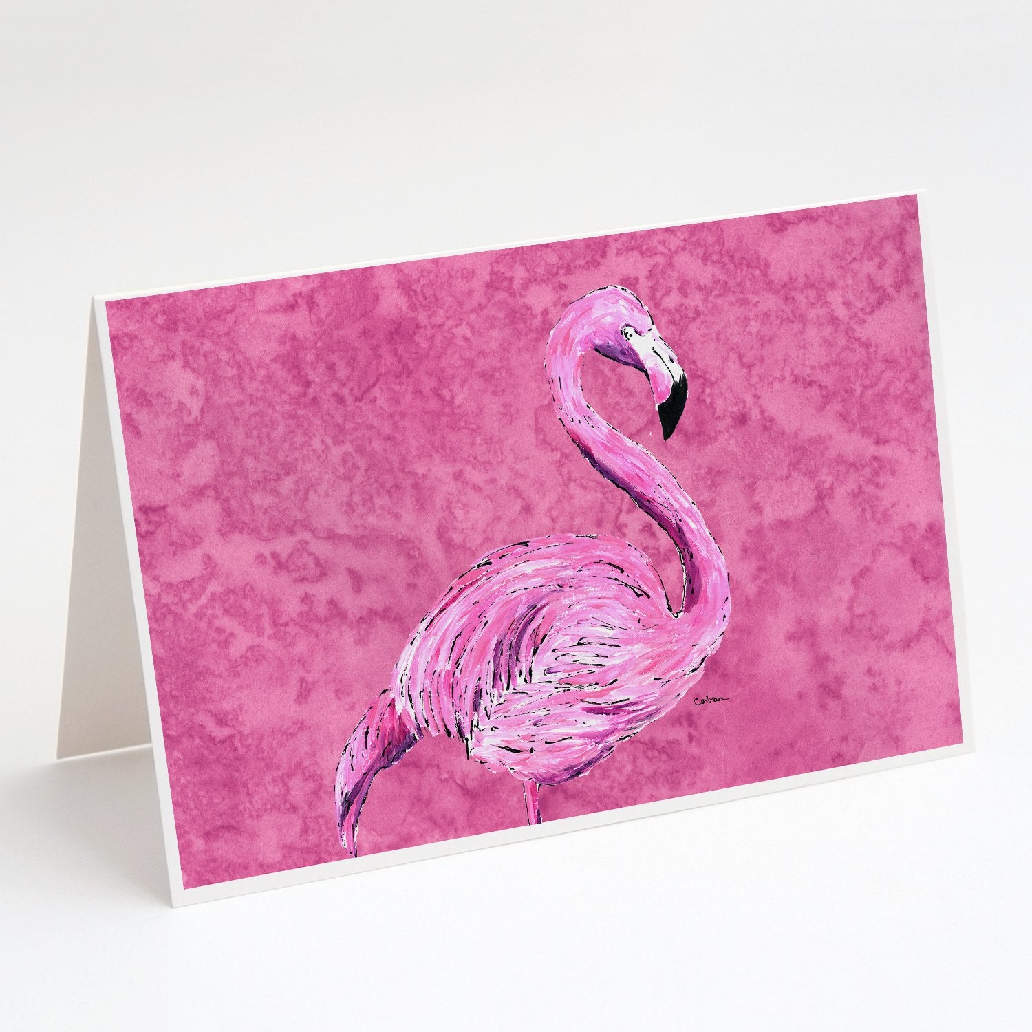 Buy this Flamingo on Pink Greeting Cards and Envelopes Pack of 8