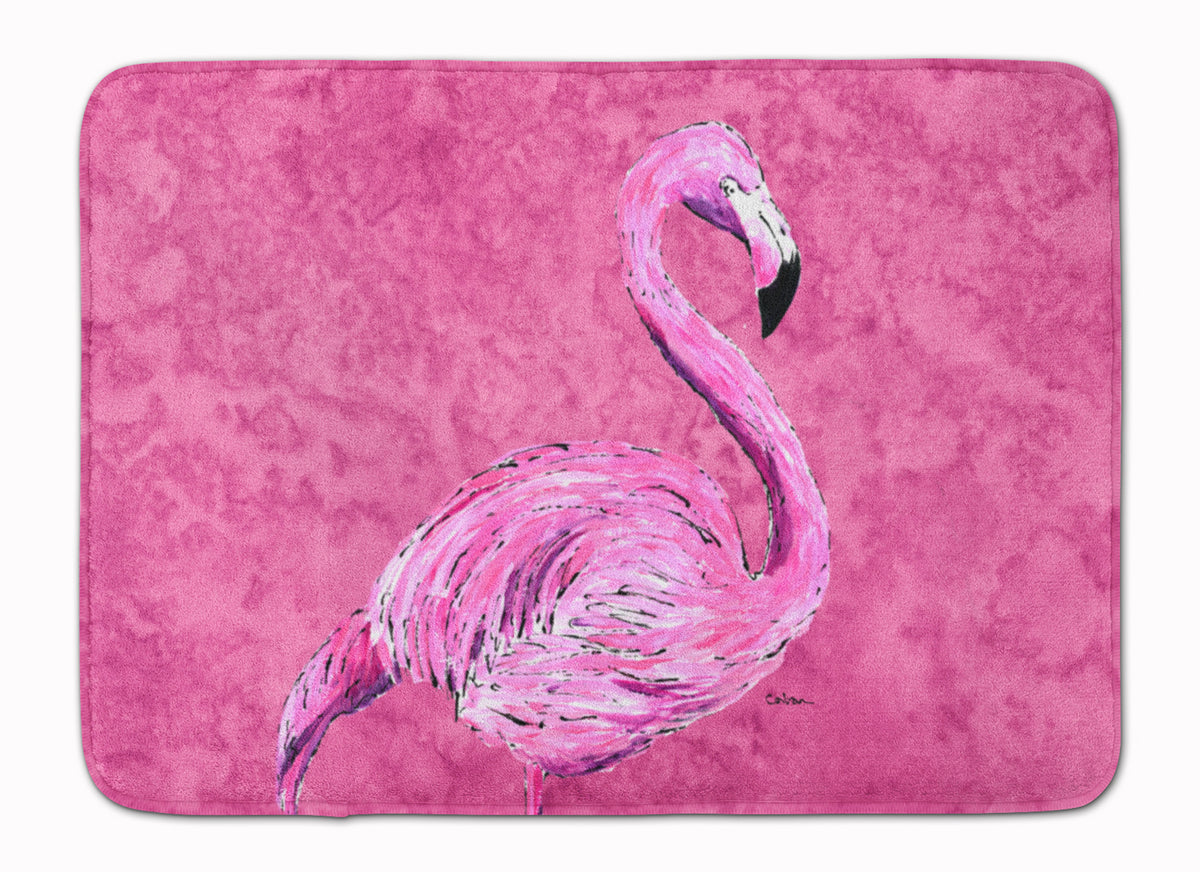 Flamingo on Pink Machine Washable Memory Foam Mat 8875RUG - the-store.com