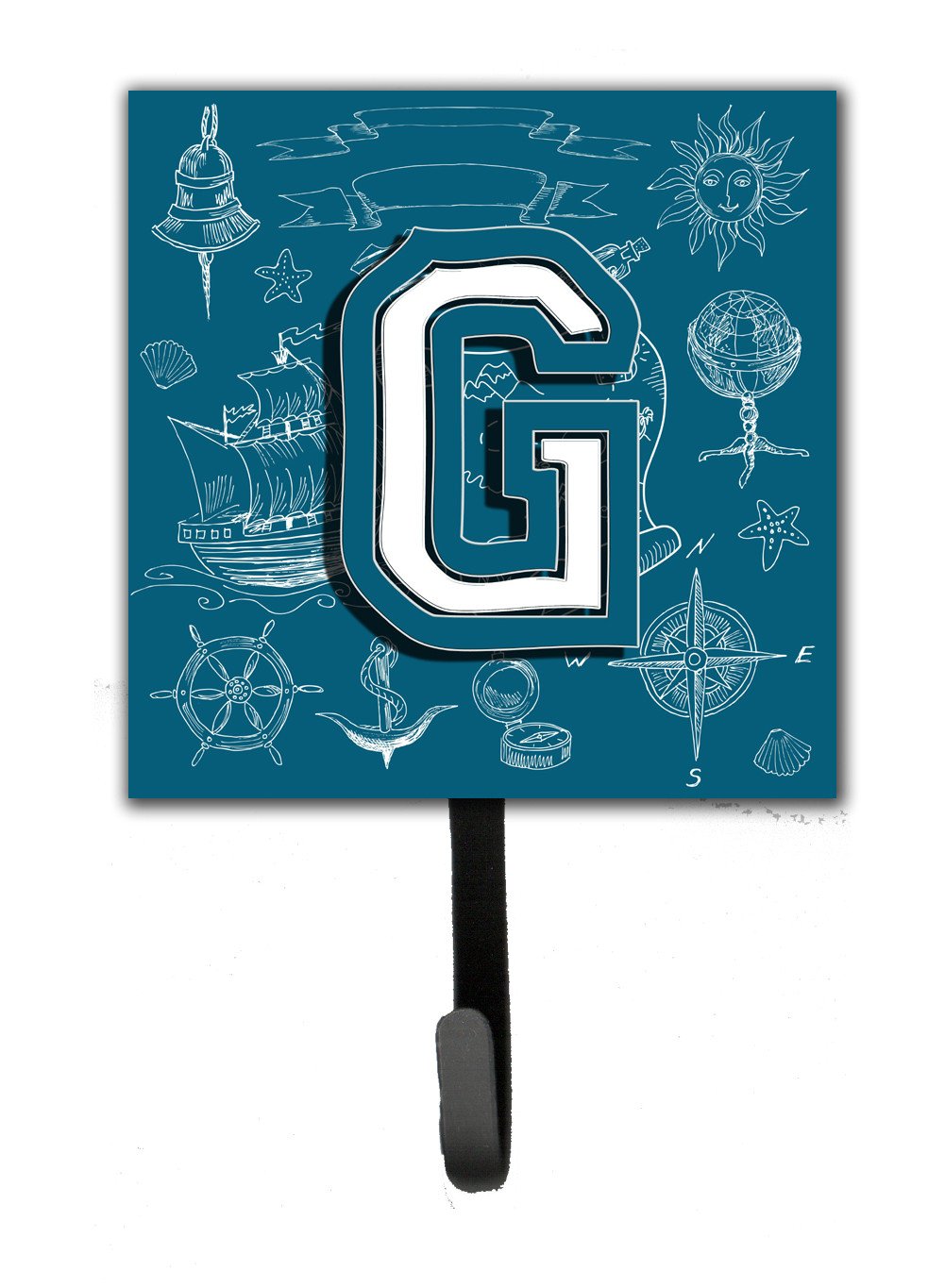 Letter G Sea Doodles Initial Alphabet Leash or Key Holder CJ2014-GSH4 by Caroline&#39;s Treasures