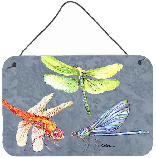 Dragonfly Times Three Aluminium Metal Wall or Door Hanging Prints by Caroline&#39;s Treasures