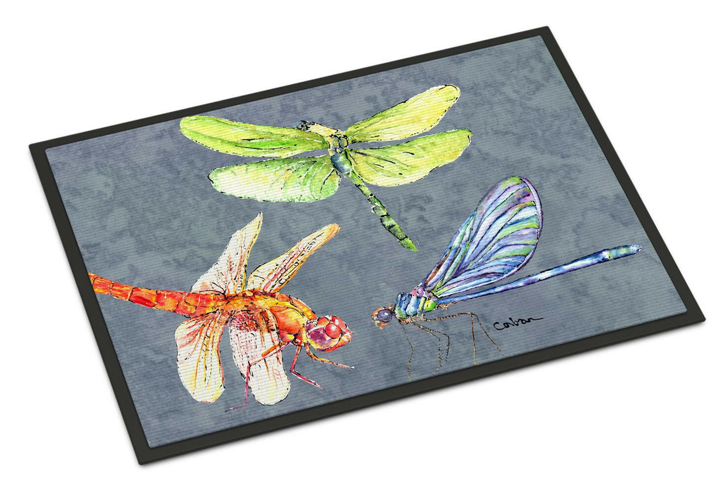 Dragonfly Times Three Indoor or Outdoor Mat 24x36 Doormat - the-store.com