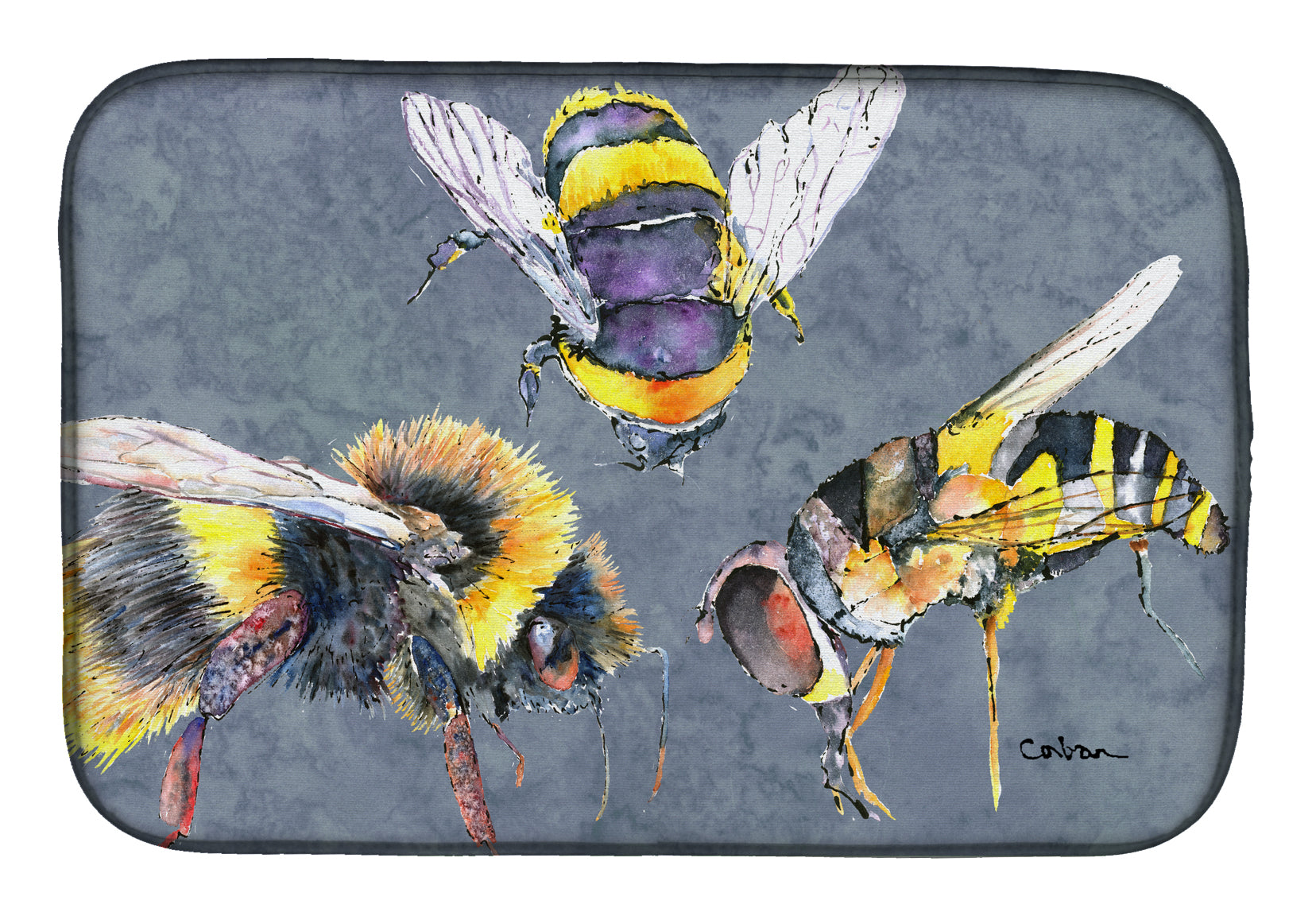 Bee Bees Times Three Dish Drying Mat 8879DDM  the-store.com.