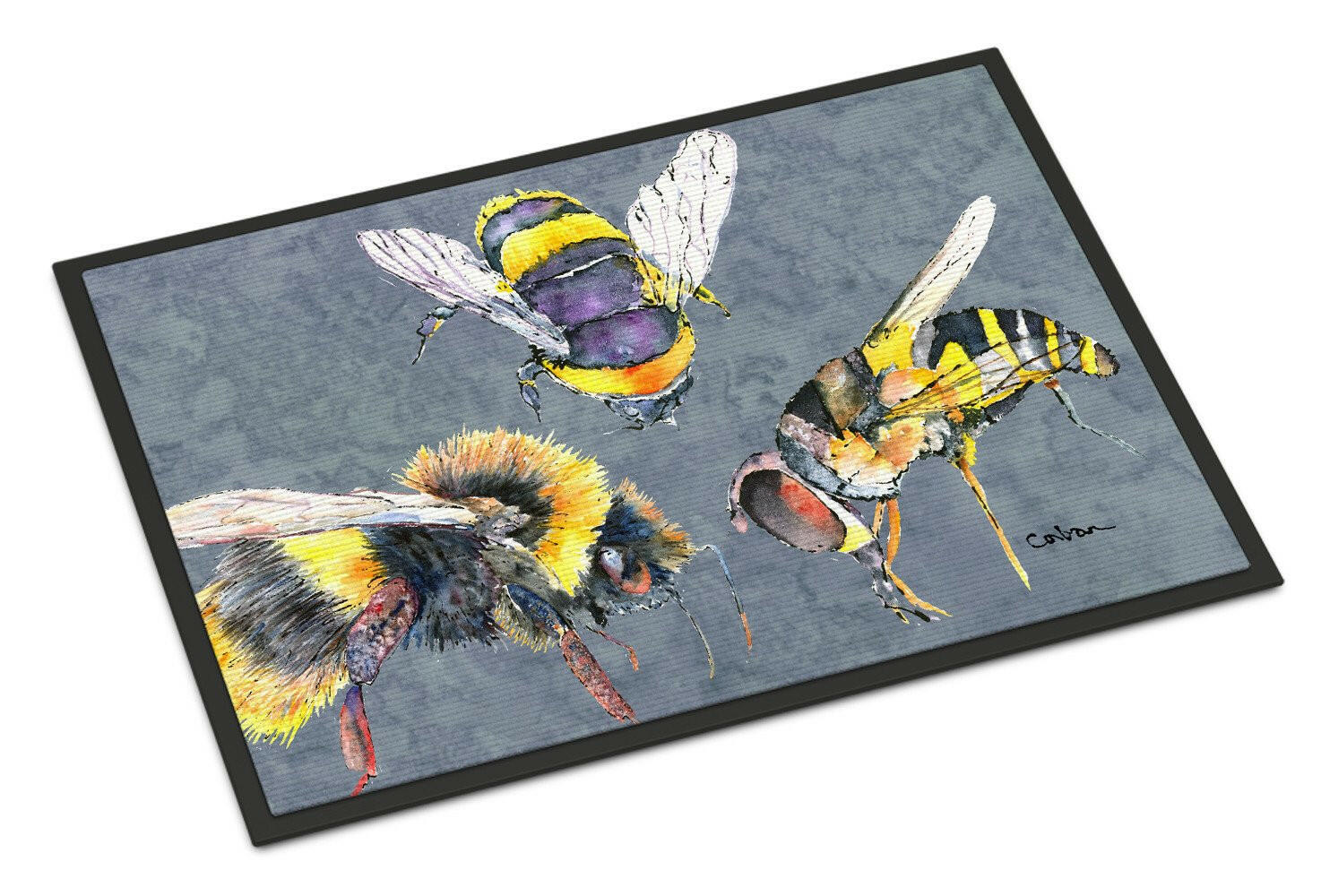 Bee Bees Times Three Indoor or Outdoor Mat 24x36 Doormat - the-store.com