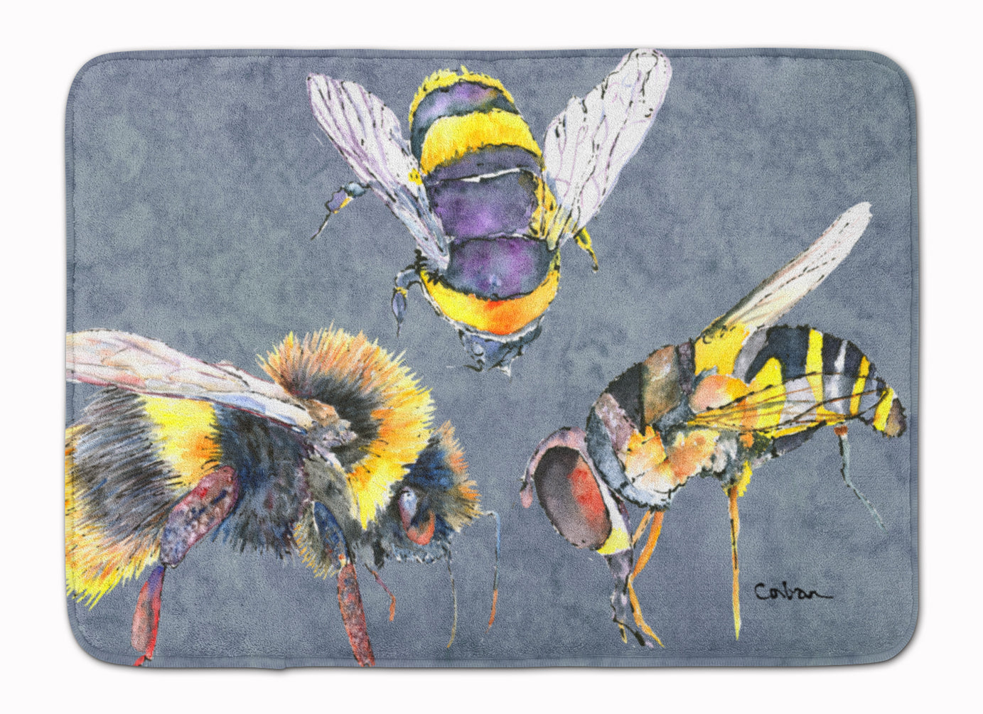 Bee Bees Times Three Machine Washable Memory Foam Mat 8879RUG - the-store.com