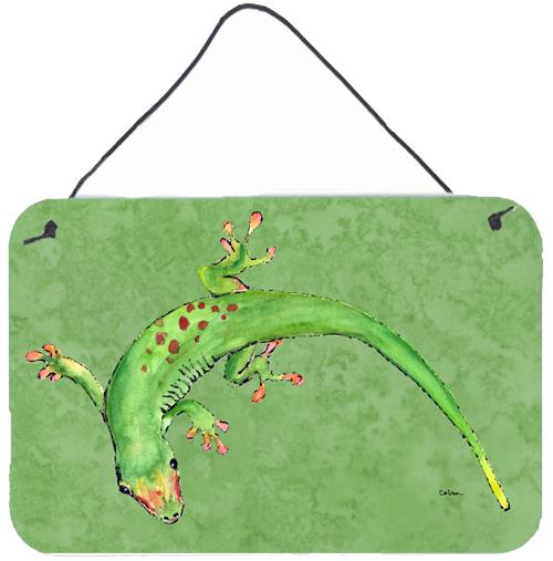 Gecko Aluminium Metal Wall or Door Hanging Prints by Caroline's Treasures