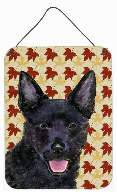 Australian Kelpie Fall Leaves Portrait Wall or Door Hanging Prints by Caroline&#39;s Treasures