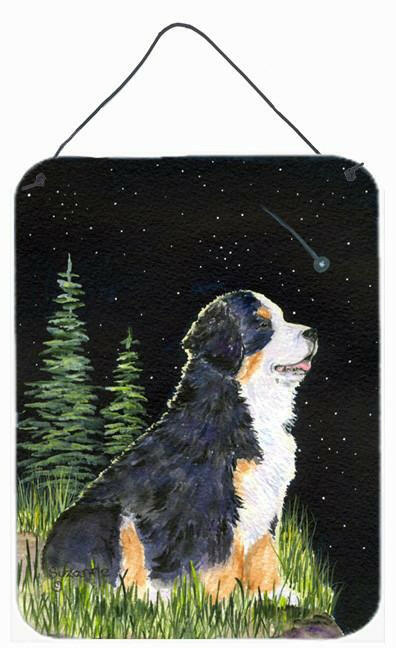 Starry Night Bernese Mountain Dog Aluminium Metal Wall or Door Hanging Prints by Caroline's Treasures