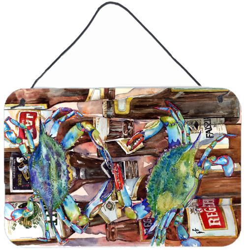 Blue Crabby New Orleans Beer Bottles Wall or Door Hanging Prints by Caroline's Treasures