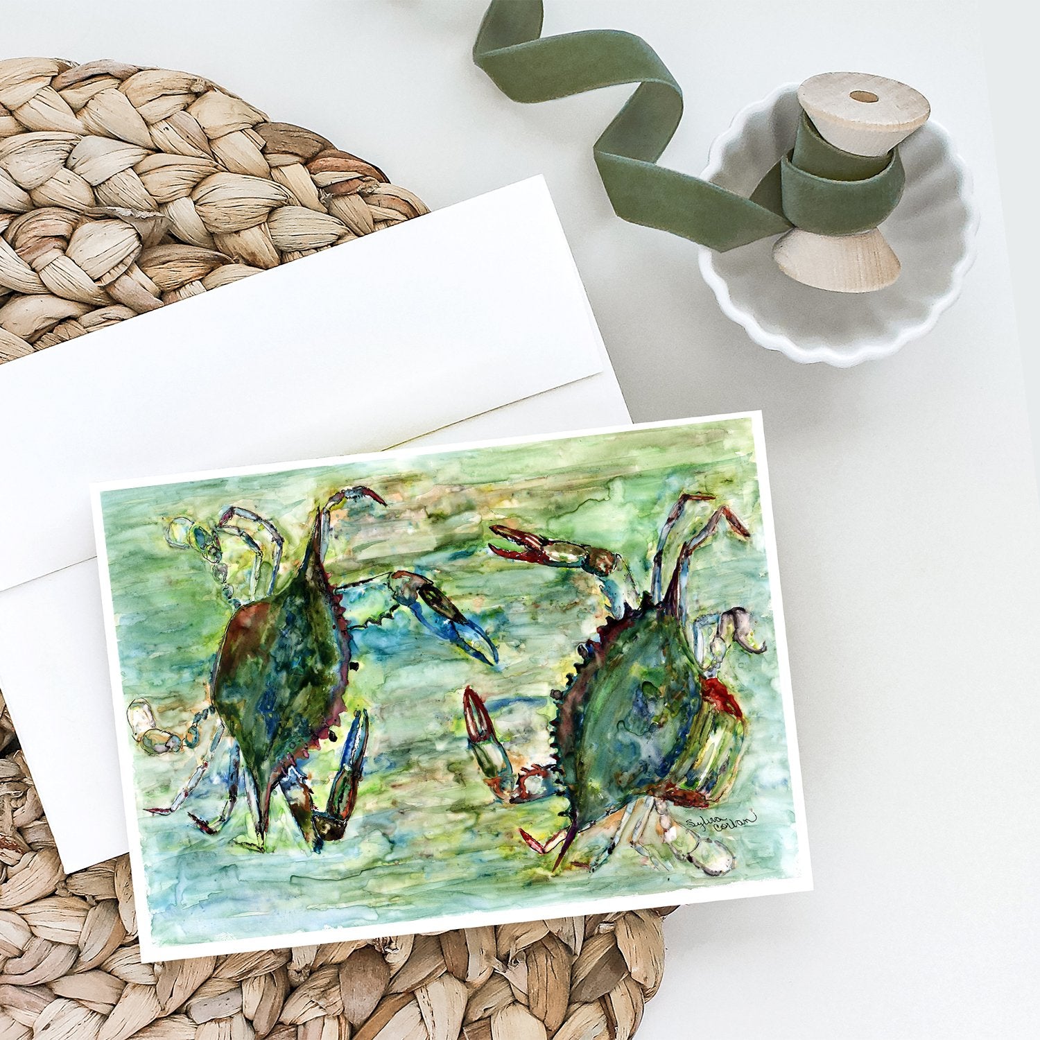 Buy this Blue Crab Standoff Greeting Cards and Envelopes Pack of 8