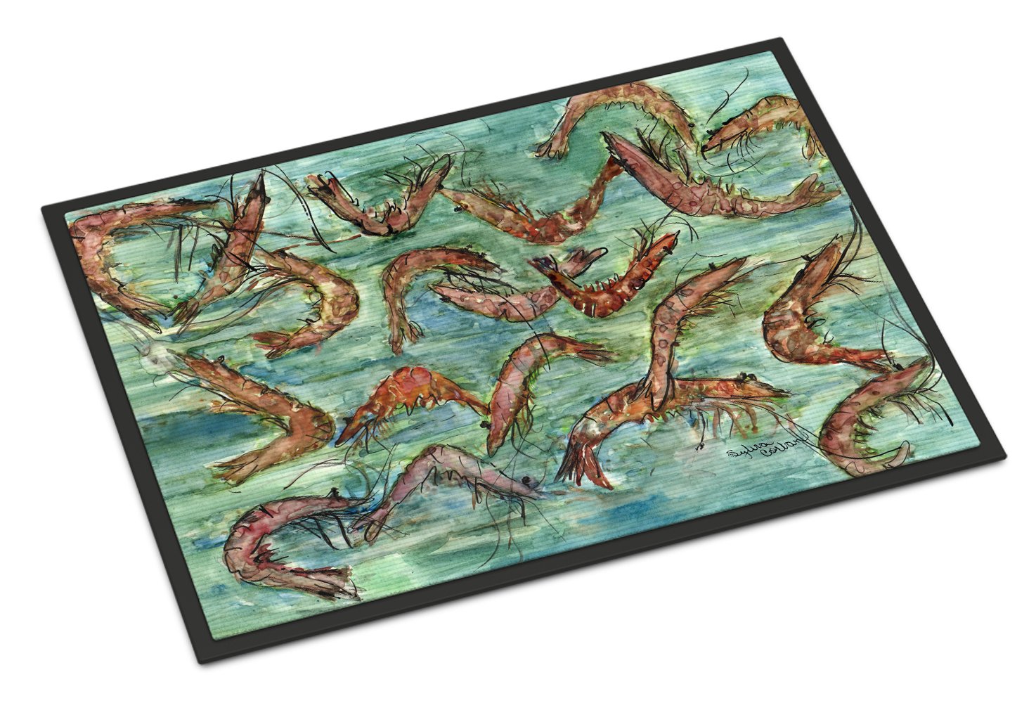 Catch of Shrimp Indoor or Outdoor Mat 24x36 8943JMAT by Caroline's Treasures